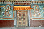 Ladakh - Matho gompa, mural painting of the Guardians of the Four Directions